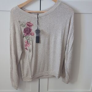 Floral Embroidered Sweater